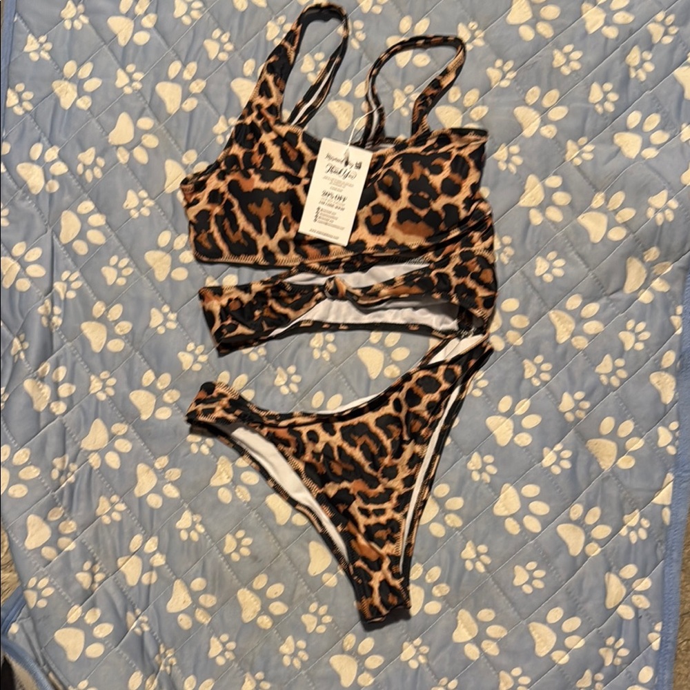 Mermaids Way Leopard Print Women's Swimsuit NWT